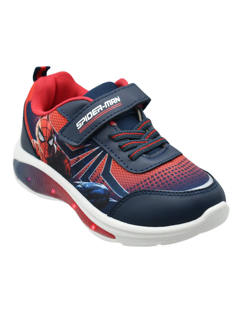 Tenis Niño Spider-Man con Luces LED y Velcro- GEORGIE BOY