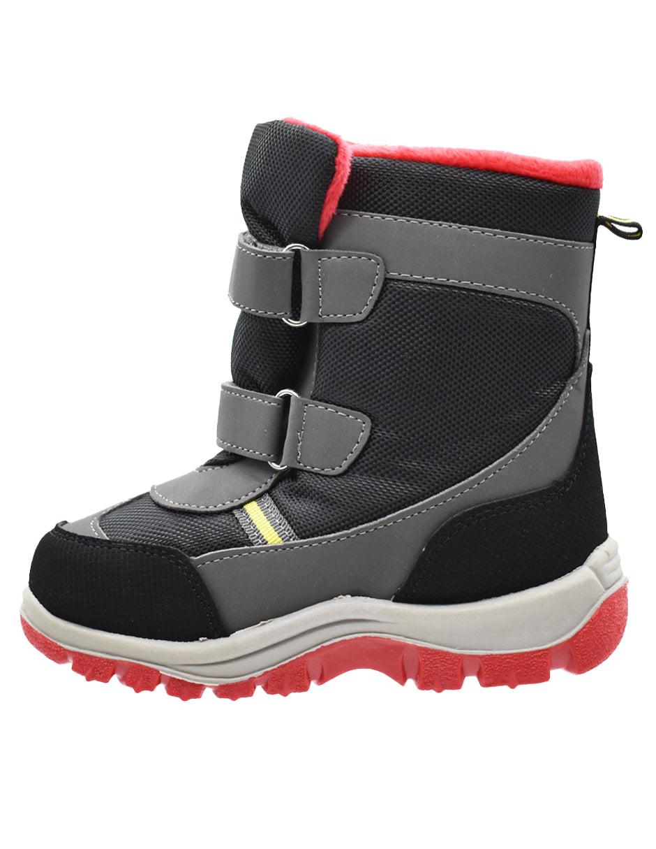Bota Georgie Boy Negras Diseño Spiderman con Dos Velcros para Niño