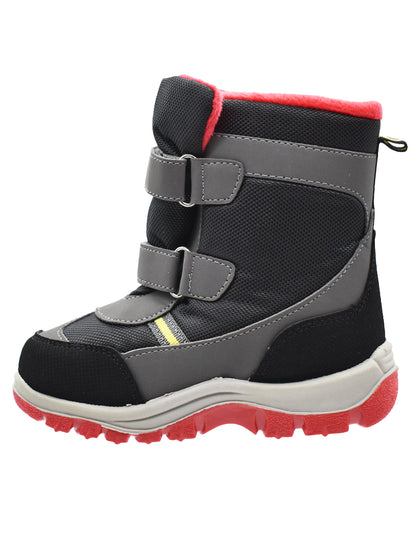Bota Georgie Boy Negras Diseño Spiderman con Dos Velcros para Niño