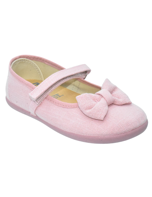 Zapato de Salón Pekis Rosas con Moño para Niña