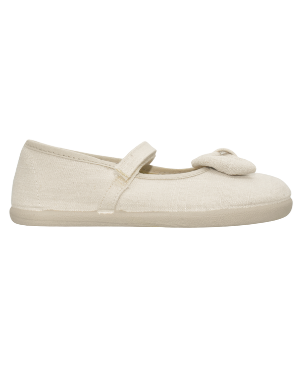Merceditas Pekis Beige con Moño para Niña