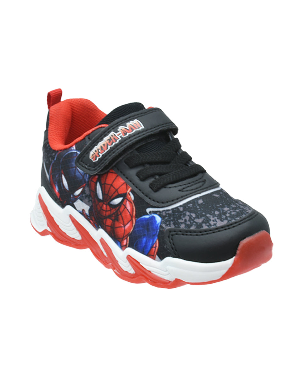 Tenis Niño Spider-Man con Luces LED y Suela Flama- GEORGIE BOY