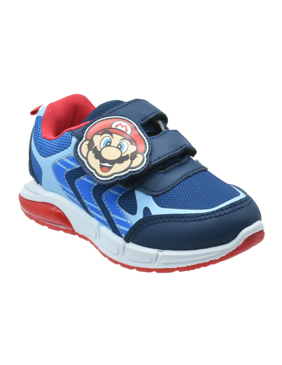 Tenis Niño Super Mario con Luces LED y Doble Velcro- GEORGIE BOY