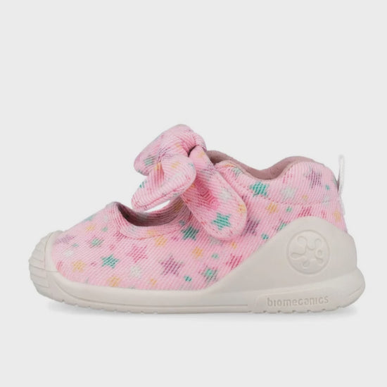 Zapato Biomecanics Rosa Estampada de Mercedes para Bebé
