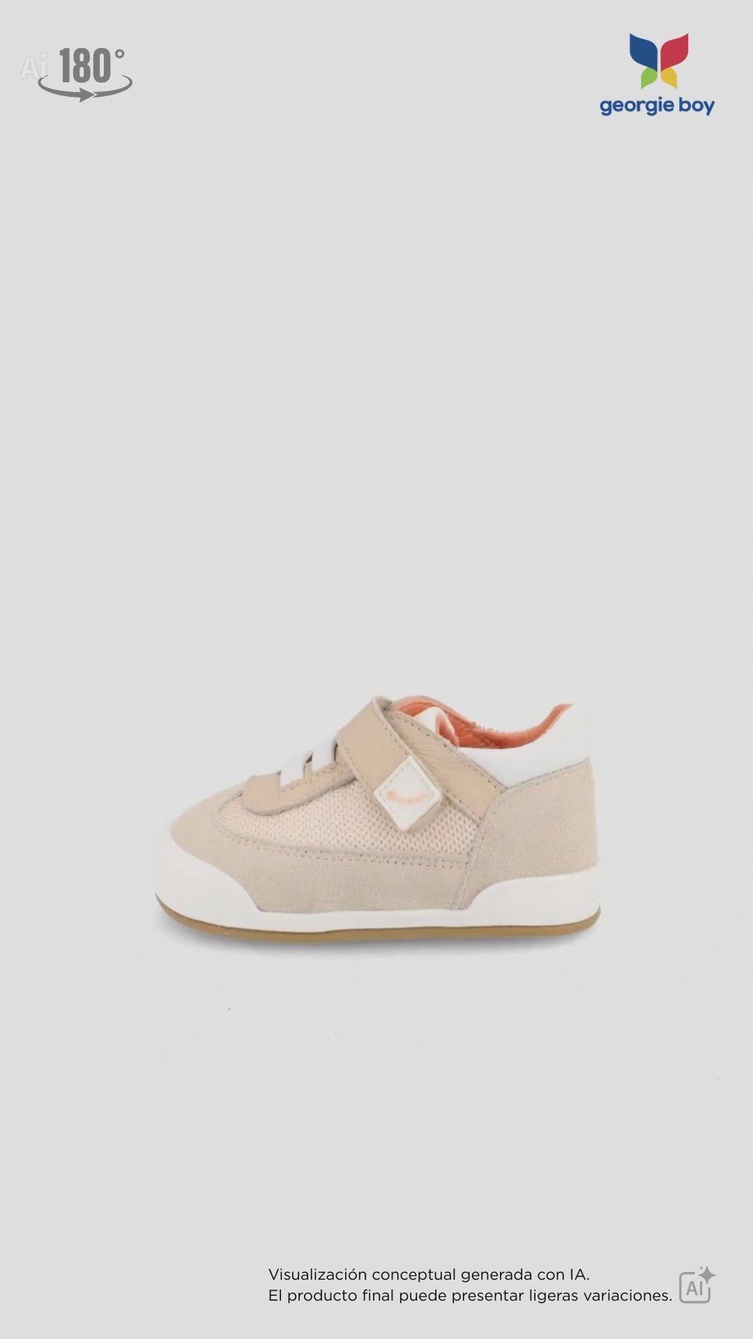 Zapato Barefoot Blanditos Agujeta Resorte Beige para Niño