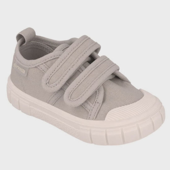 Zapato Garvalin Lona Dos Velcros Crudo para Niño