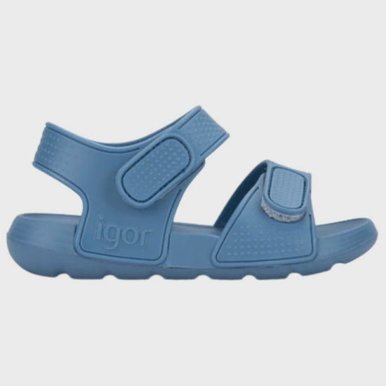 Sandalia Igor con Dos Velcros Azul para Niño