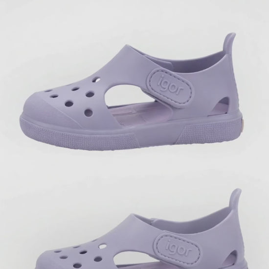 Sandalia Igor Sport Con Velcro Malvas para Niña