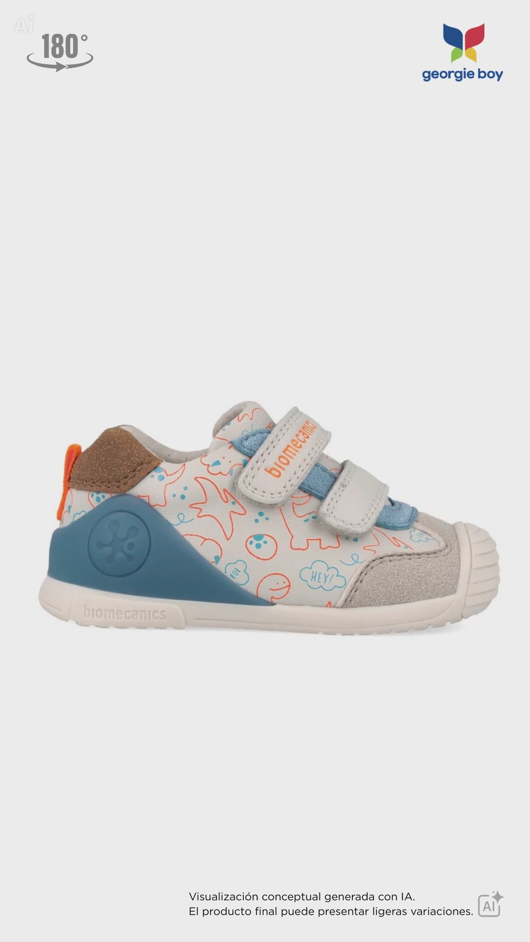 Zapato Biomecanics Sporco Dinosaurios para Bebé