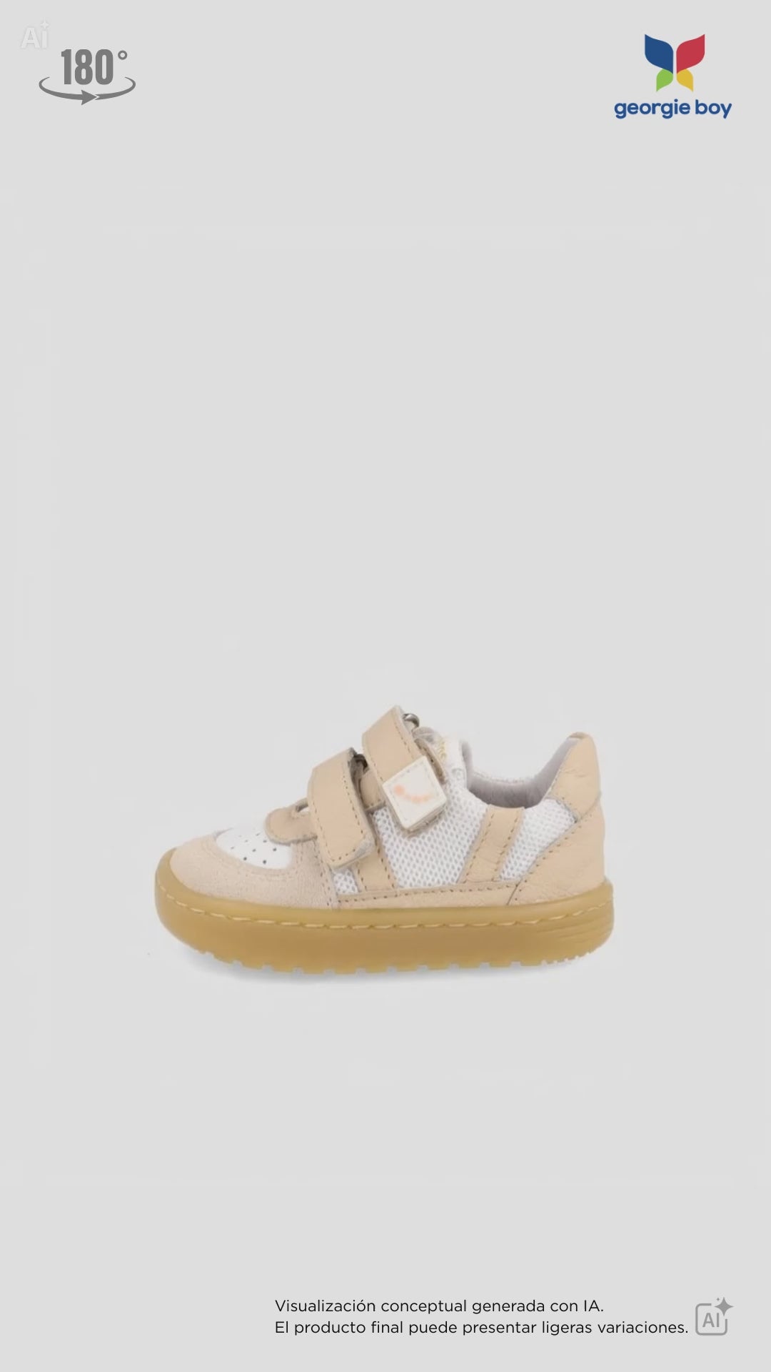 Zapato Barefoot Blanditos Suela Liga Beige para Niña