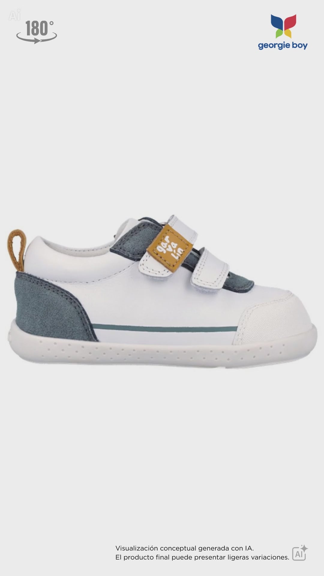 Zapato Barefoot Garvalin Dos Velcros Rosas para Niña
