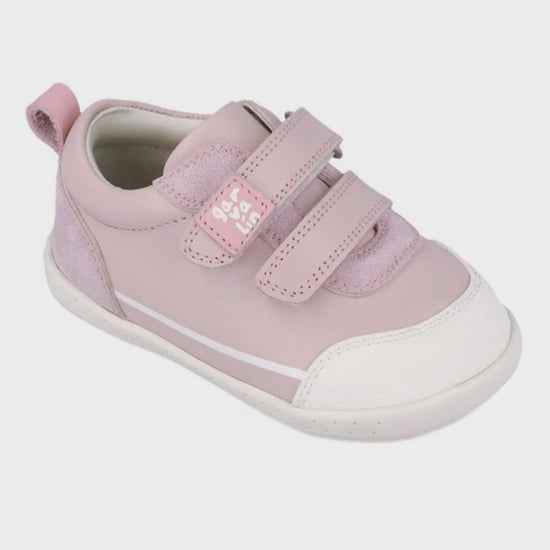 Zapato Barefoot Garvalin Dos Velcros Rosa