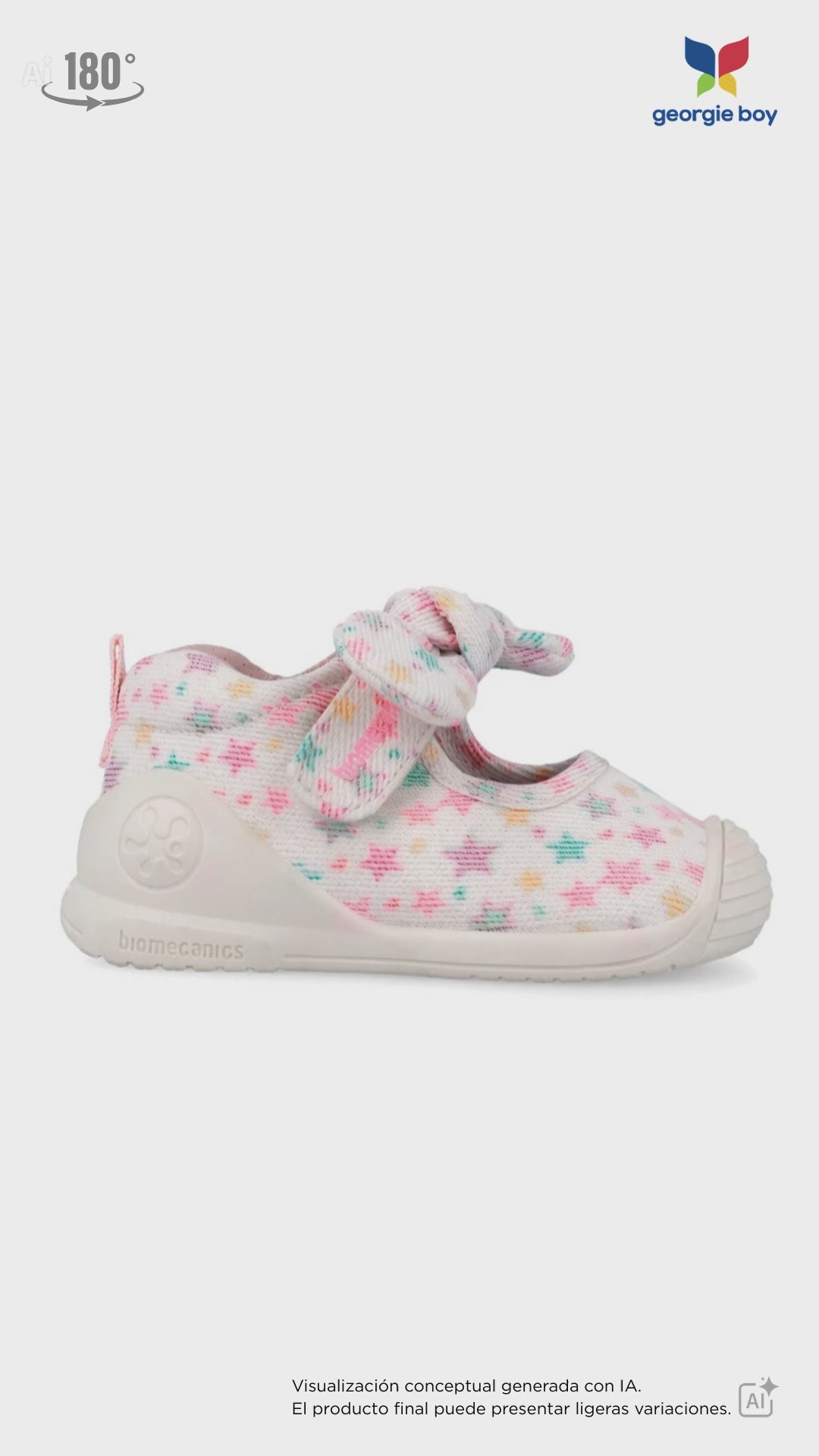 Zapato Biomecanics Blanco Estampada de Mercedes para Bebé