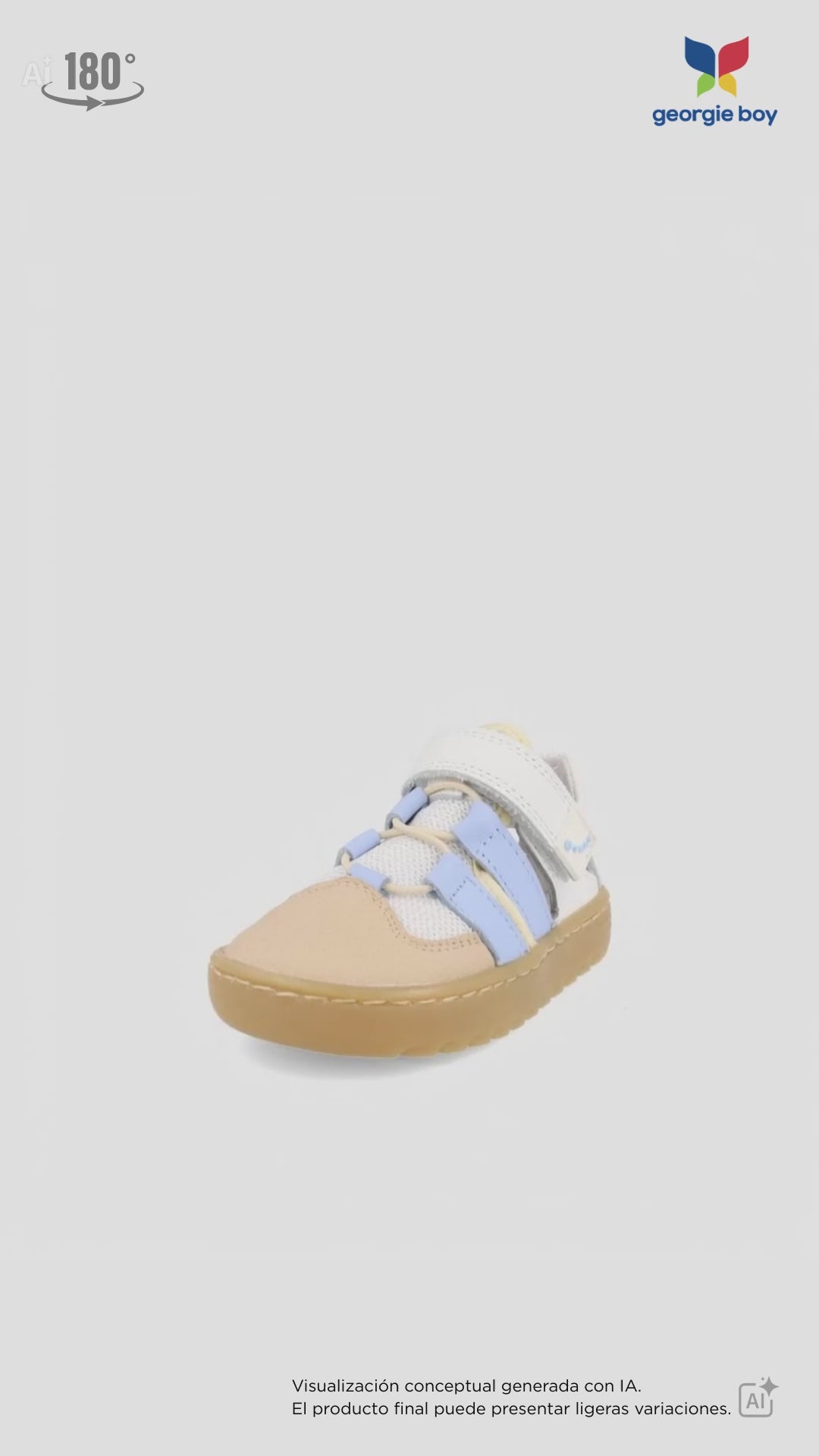 Sandalia Barefoot Blanditos Con Velcro Blancos para Bebé (Unisex)