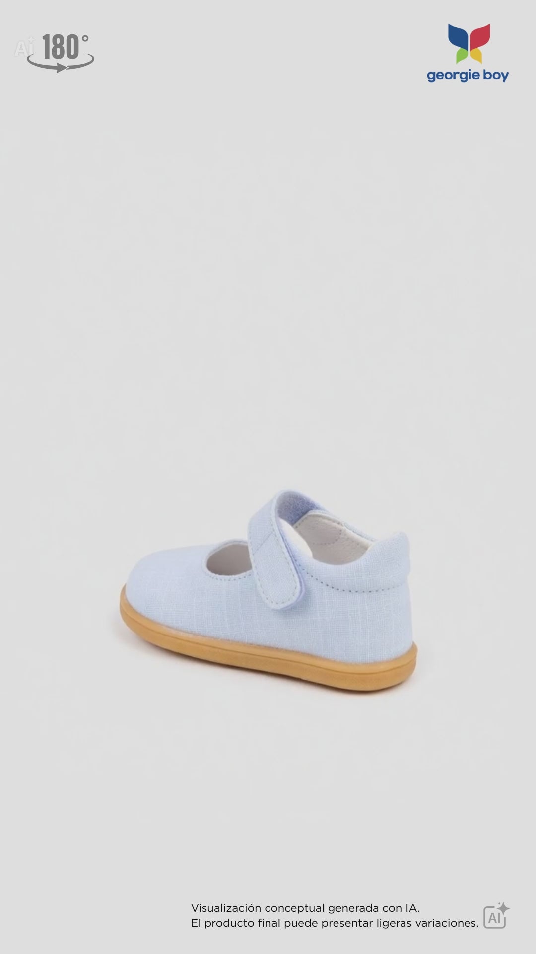 Zapato Barefoot Blanditos MJ Con Velcro Azules para Bebé