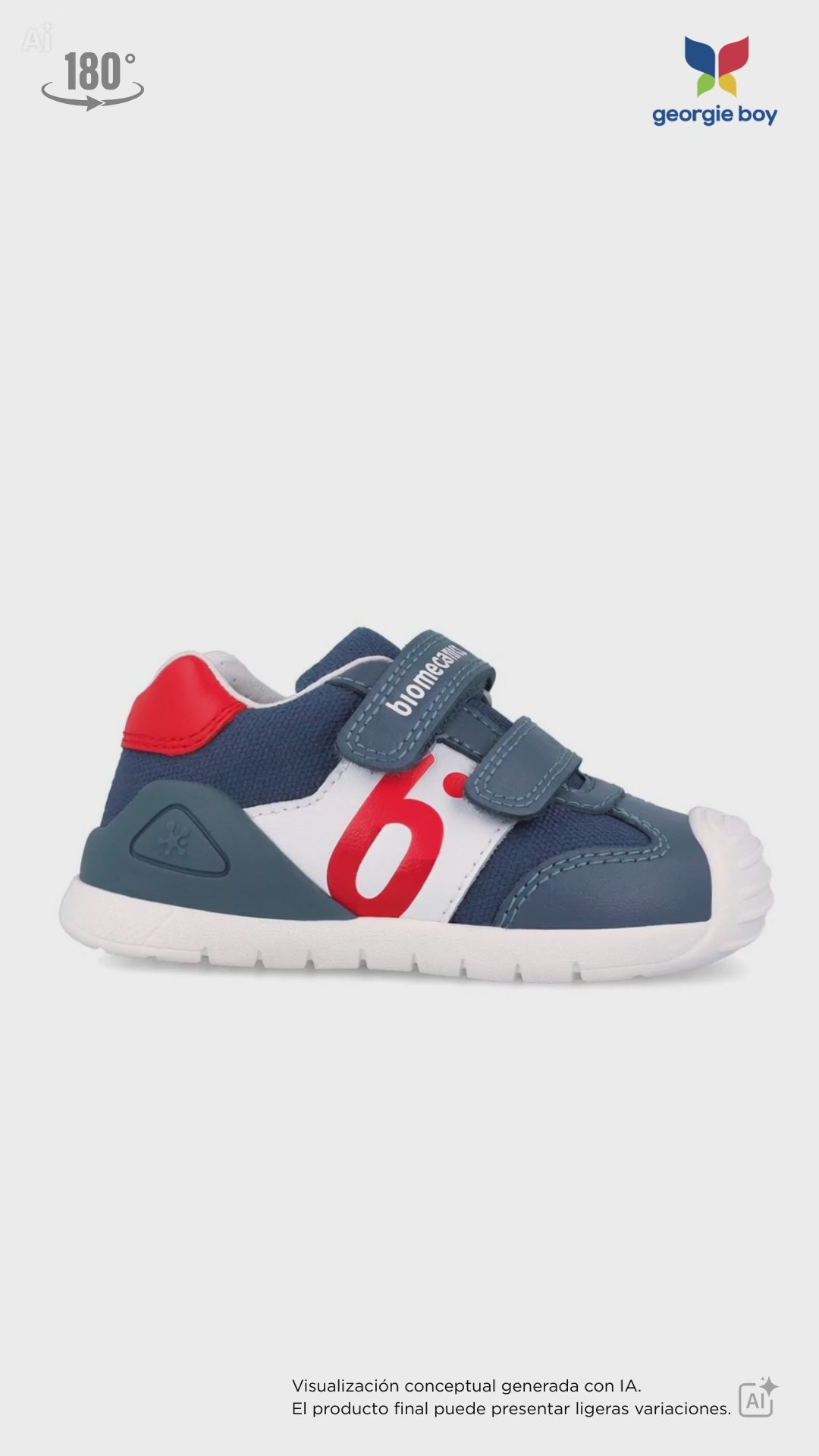 Zapato Biomecanics Petrol con Dos Velcros B para Bebé