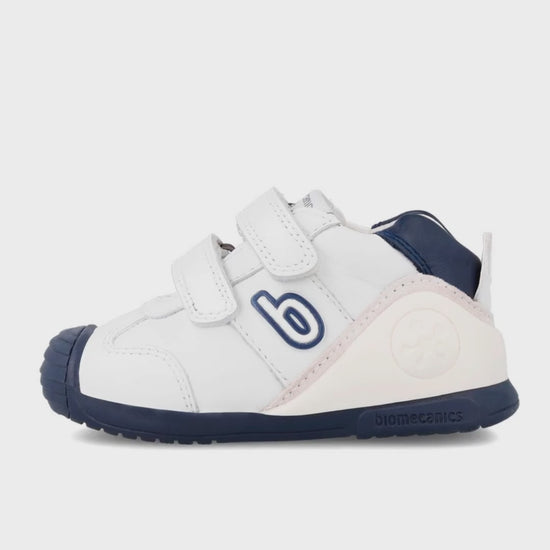 Zapato  Biomecanics Blanco-Azul para Bebe