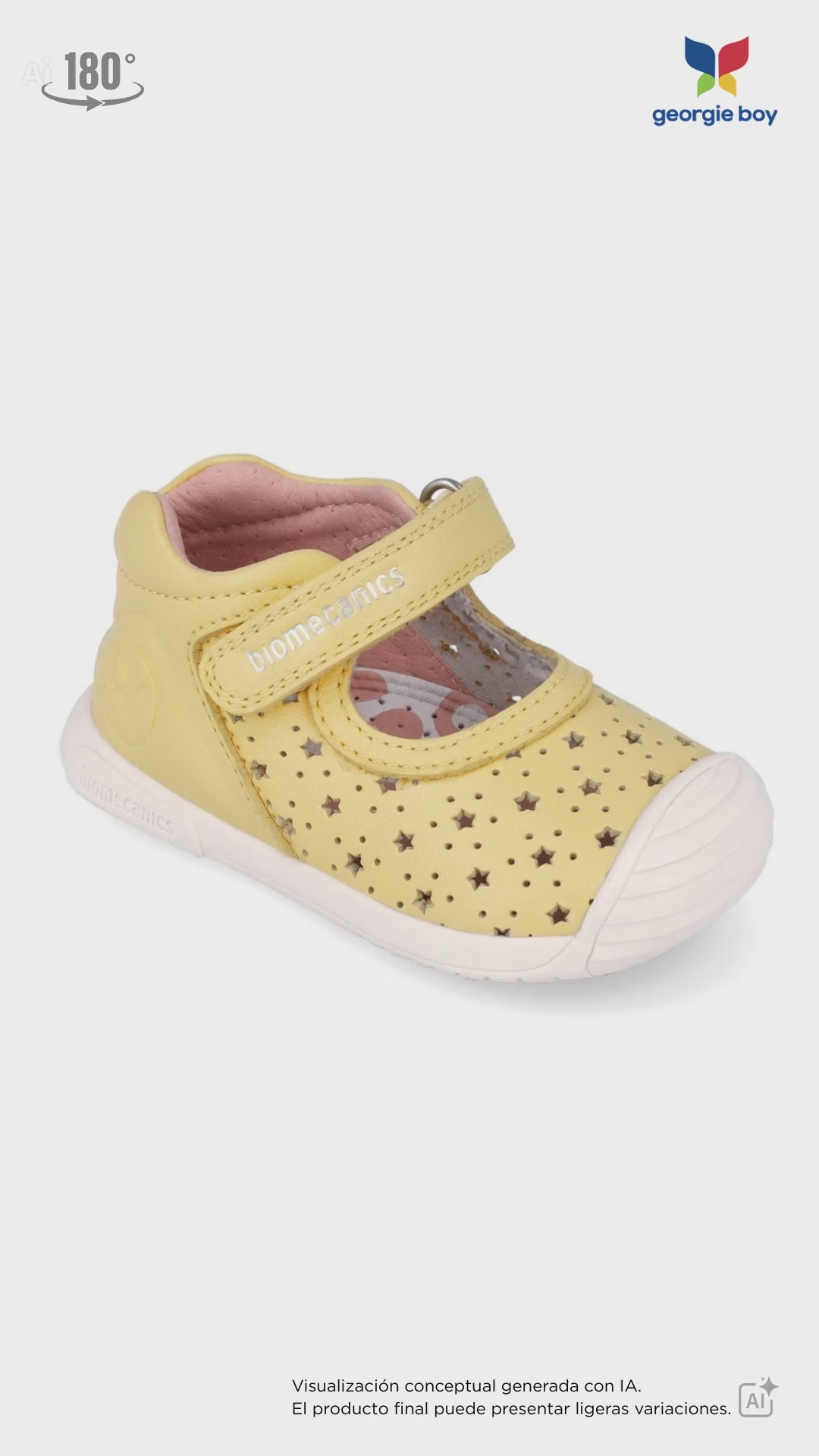 Zapato Biomecanics Vanila Calado de Mercedes para Bebé