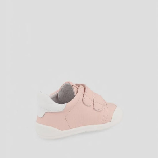 Zapato Barefoot Blanditos Dos Velcros Rosas para Niña
