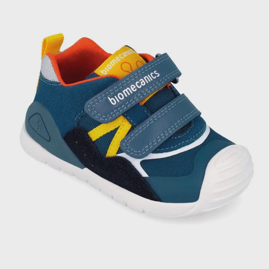Zapato Biomecanics Petrol con Dos Velcros V para Bebé