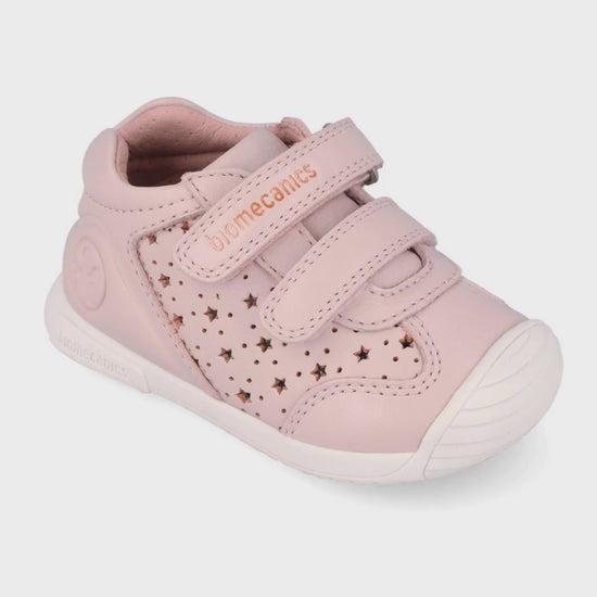 Zapato Biomecanics Cotton Velcro Doble Calado para Bebé