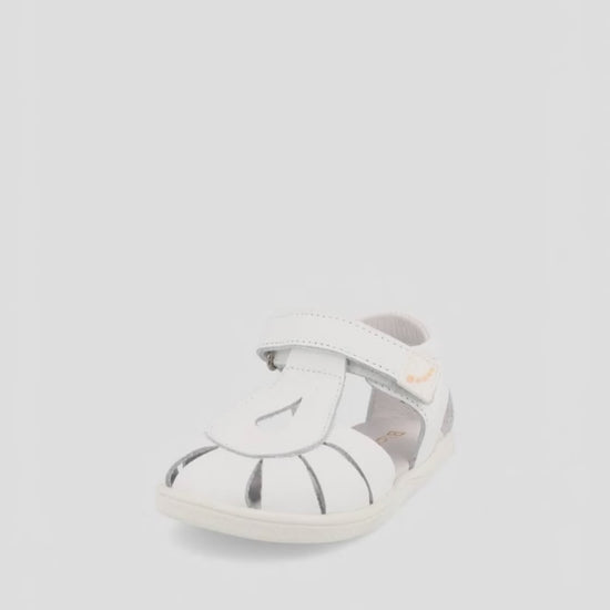 Sandalia Barefoot Blanditos Tiras Blancos para Bebé (Unisex)