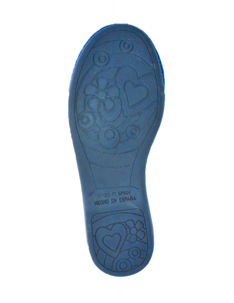 Zapato Niña/Resorte Estrella/V Azul -Pekis